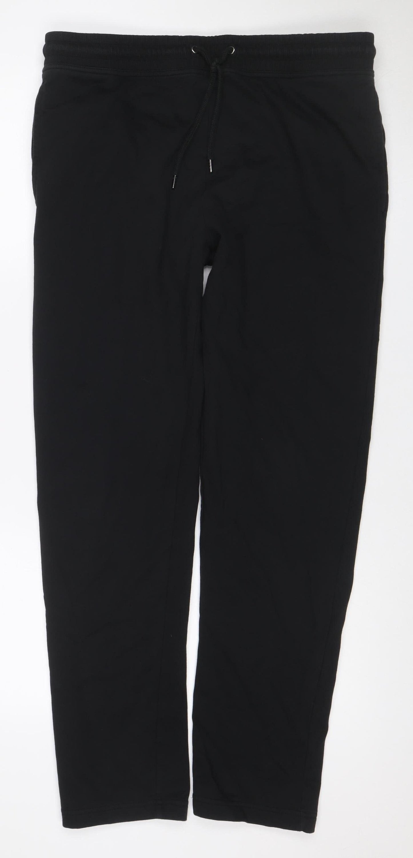 Marks and Spencer Men Black M Regular Jogger Sweatpants Drawstring