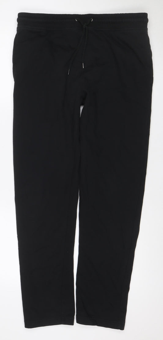 Marks and Spencer Men Black M Regular Jogger Sweatpants Drawstring
