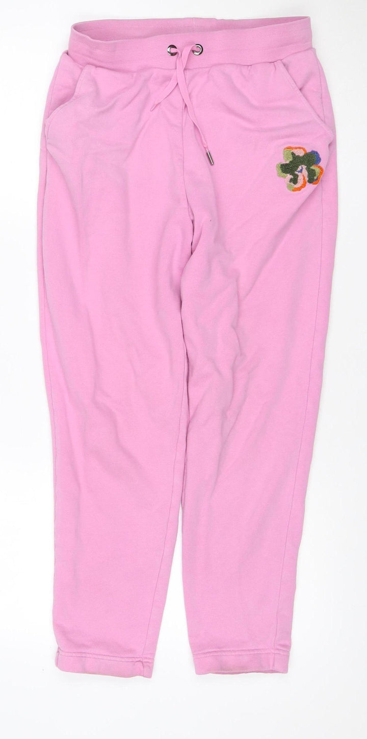 Ted Baker Women’s Pink UK 8 Cotton Jogger Sweatpants Drawstring
