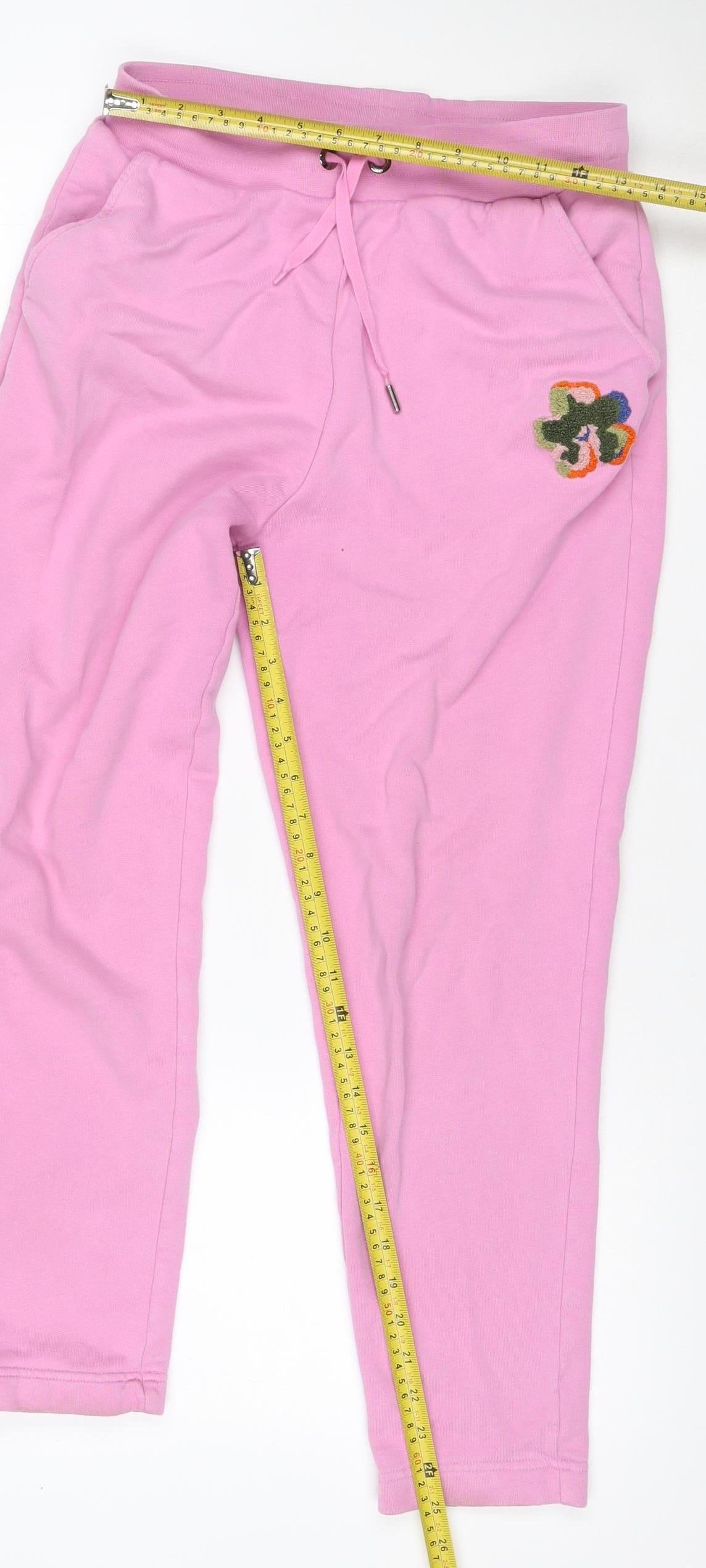 Ted Baker Women’s Pink UK 8 Cotton Jogger Sweatpants Drawstring