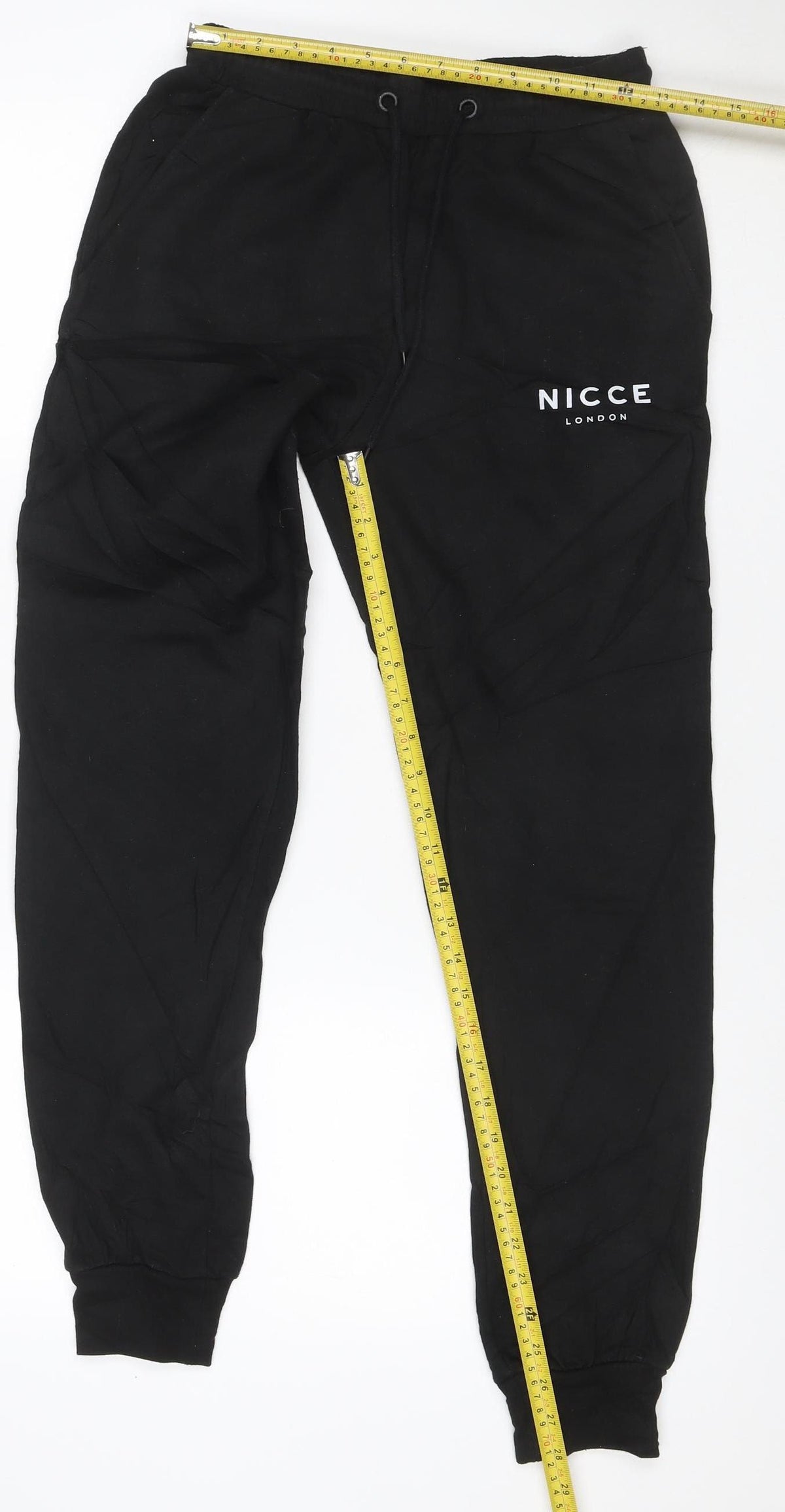 Nicce London Men’s Black M Jogger Trousers Drawstring Logo