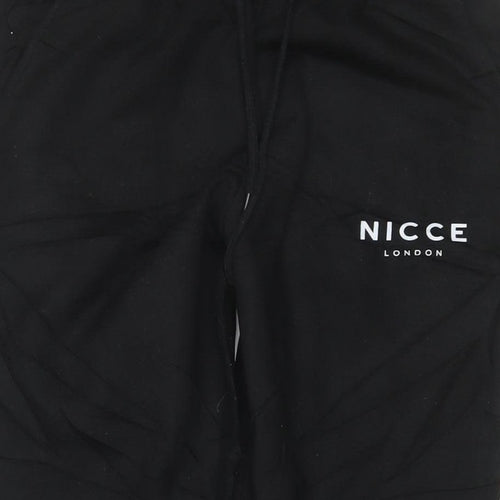 Nicce London Men’s Black M Jogger Trousers Drawstring Logo