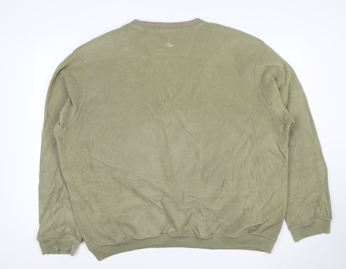 Antigua Men's Green XL Fairwinds Embroidered Crew Neck Fleece Sweatshirt
