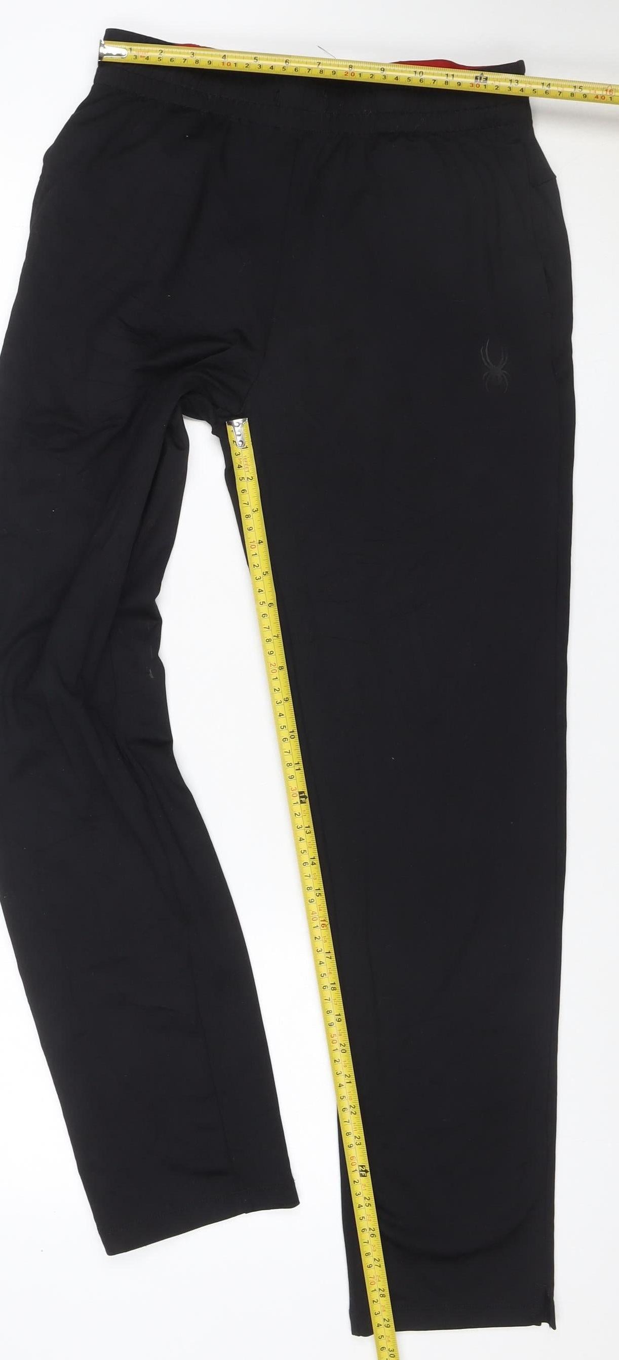 Spyder Active Men’s Black Red Track Pants Small Stretch Zip Pockets