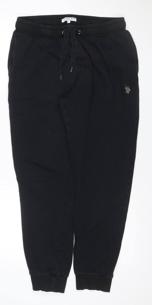 U.S. Polo Assn. Men’s Black L Jogger Sweatpants Cotton Blend