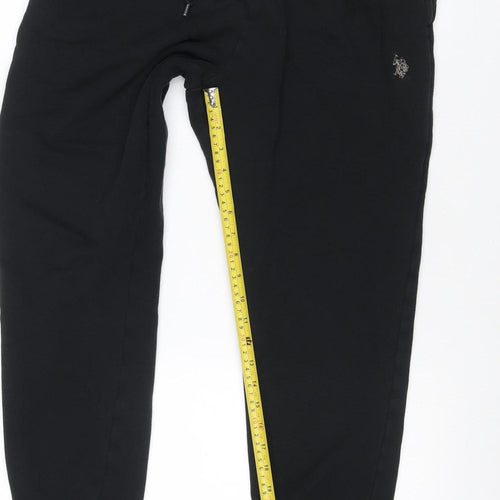 U.S. Polo Assn. Men’s Black L Jogger Sweatpants Cotton Blend