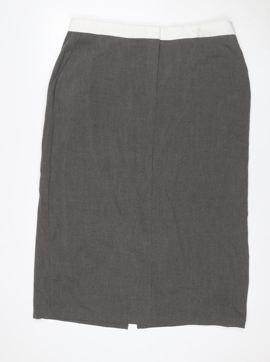 Marks and Spencer Women Grey Size 20 Pencil Knee Length Work Skirt
