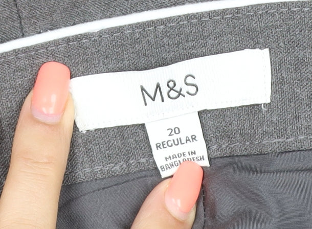 Marks and Spencer Women Grey Size 20 Pencil Knee Length Work Skirt