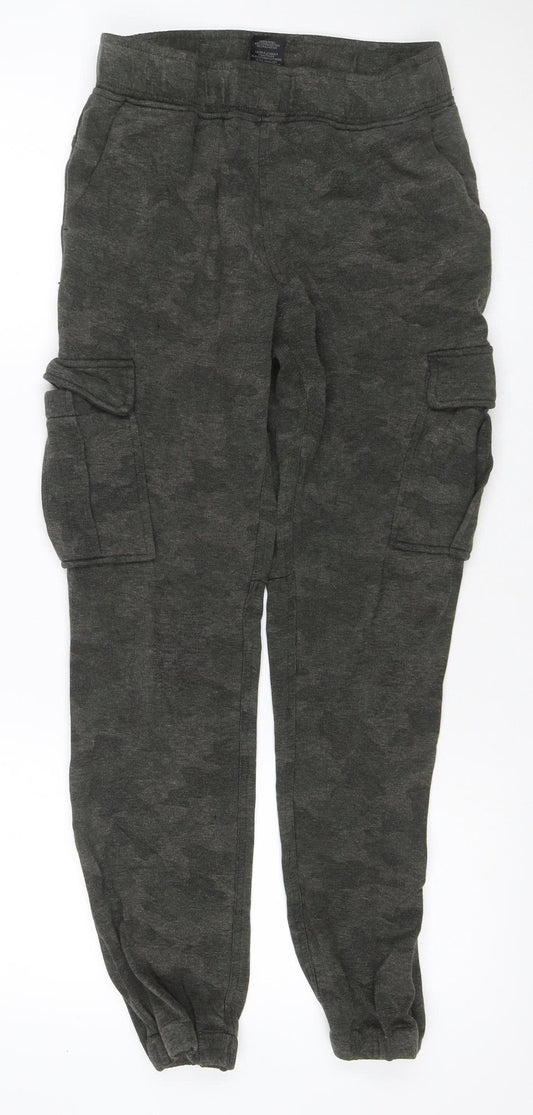 Kyodan Men’s Green Small Cargo Jogger Activewear Trousers Pockets