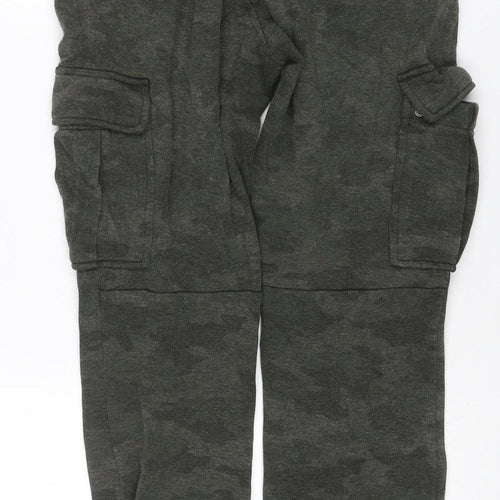 Kyodan Men’s Green Small Cargo Jogger Activewear Trousers Pockets