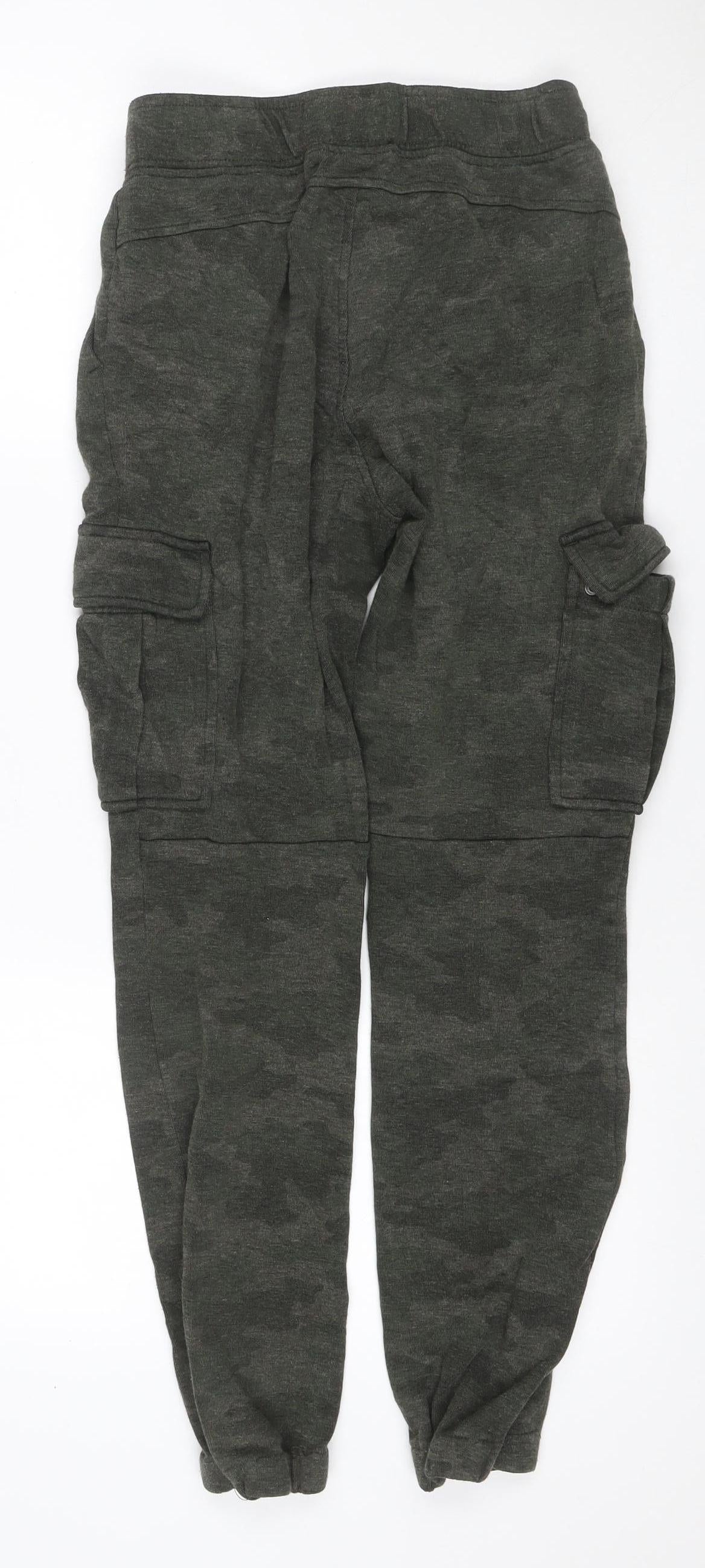 Kyodan Men’s Green Small Cargo Jogger Activewear Trousers Pockets