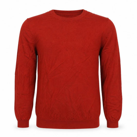 Reiss Men’s Red Medium 100% Wool Crew Neck Fine Knit Pullover Jumper