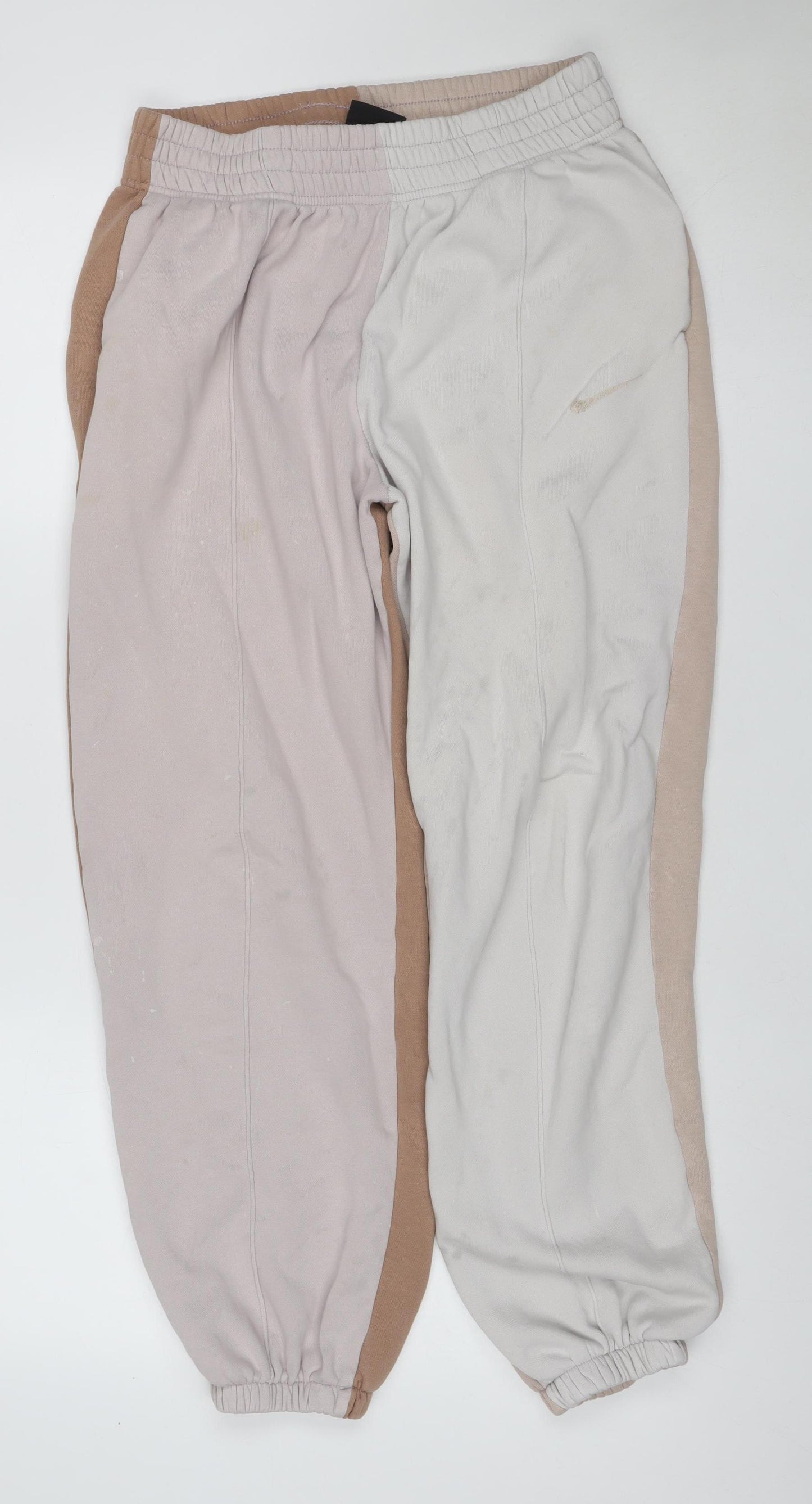 Nike Women’s Beige Brown S Colourblock Jogger Sweatpants