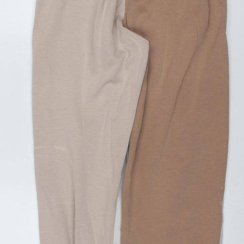 Nike Women’s Beige Brown S Colourblock Jogger Sweatpants