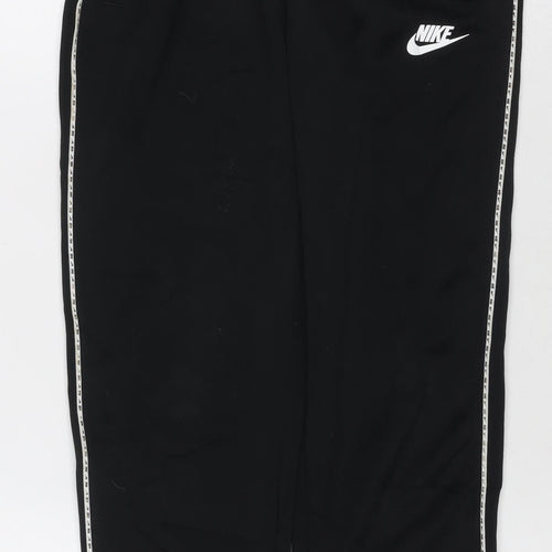 Nike Boys Black 12-13 Years Jogger Track Pants Logo Tape Pockets