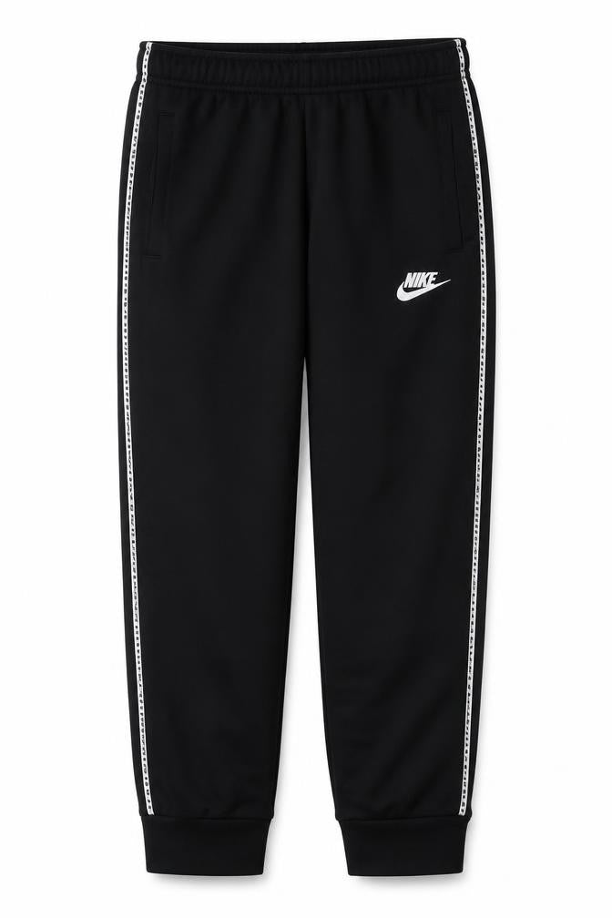 Nike Boys Black 12-13 Years Jogger Track Pants Logo Tape Pockets
