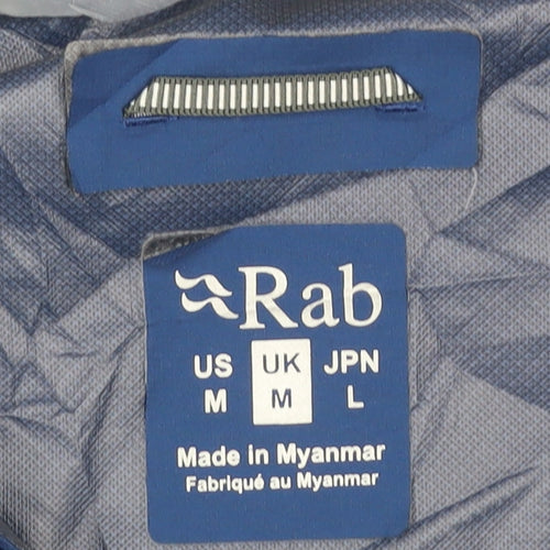 Rab Men’s Blue M Pertex Shield Hooded Waterproof Rain Jacket