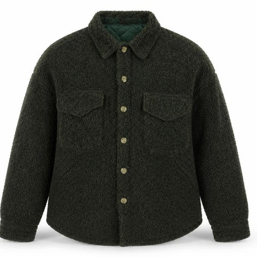 ASOS DESIGN Women’s Green Teddy Fleece Button Jacket UK 10 Lined