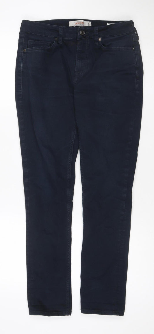 Topman Men's Blue W30 Short Stretch Skinny Jeans Cotton