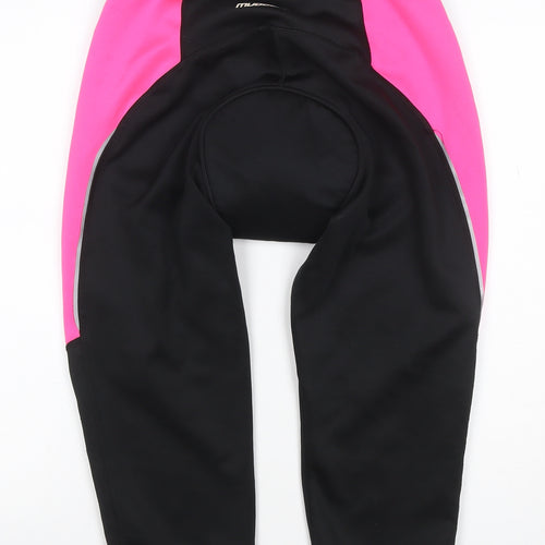 Muddyfox Women’s Black Pink Size 16 Cropped Padded Cycling Leggings
