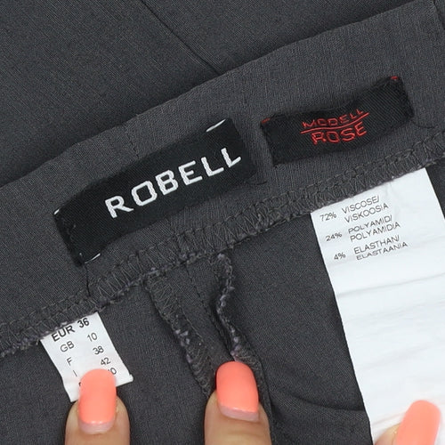 Robell Women’s Grey UK 10 Rose Slim Stretch Trousers