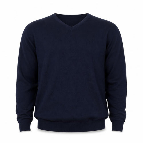 Cristiano Baldinucci Men’s Blue M V-Neck Wool Blend Pullover Jumper