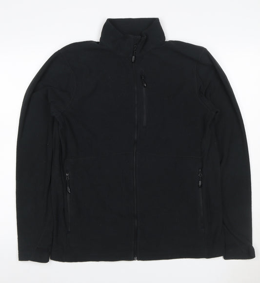 Rohan Men's Black M Full Zip Fleece Jacket Stand-Up Collar Pockets
