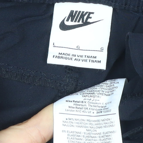 Nike Men’s Black L Air Max Jogger Track Pants Drawstring Zip Pockets