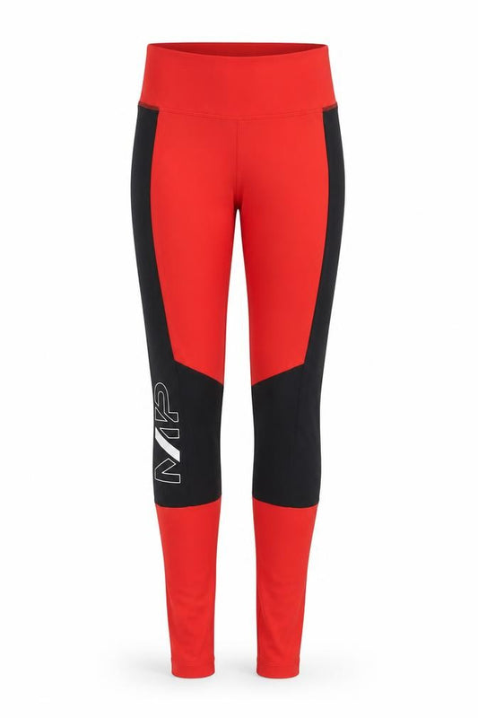 Myprotein Women Red Black Colourblock XS Gym Training Leggings
