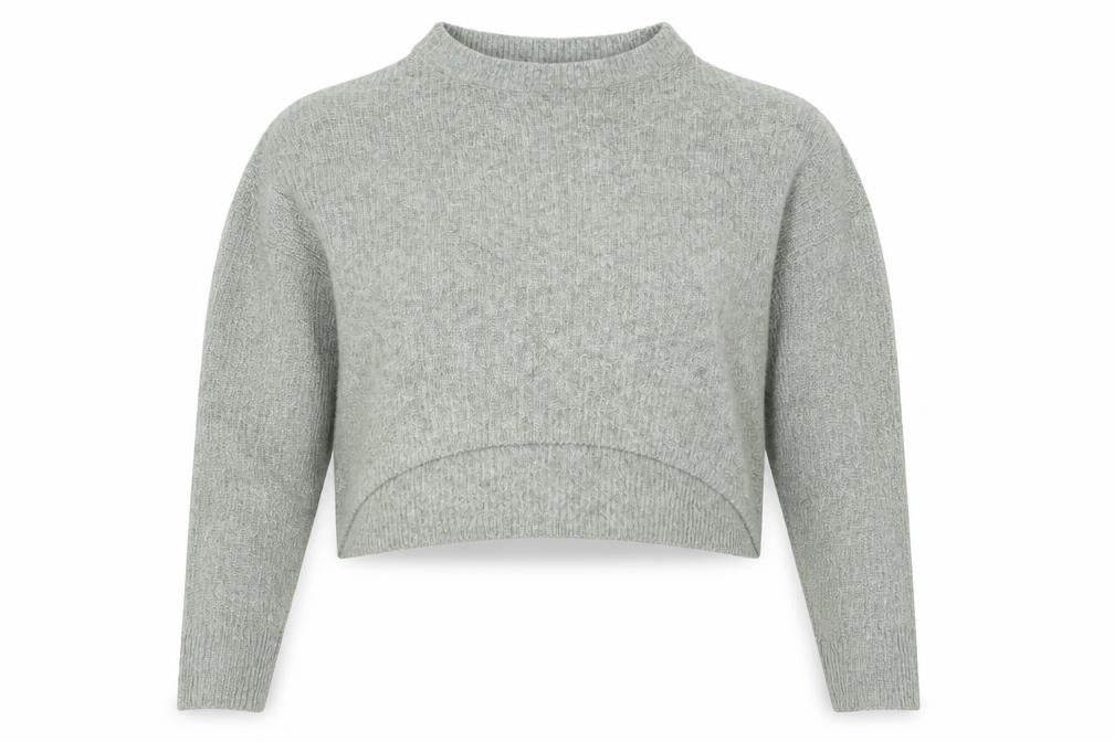 Front view of Pull&Bear Women’s Green M Mock Neck Knit jumper