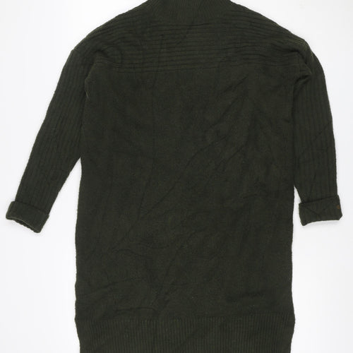 Fat Face Women Green UK 16 Cable Knit Mock Neck Jumper Dress