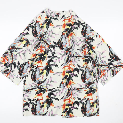 Miss Selfridge Women Multicoloured UK 4 Floral Kimono Blouse