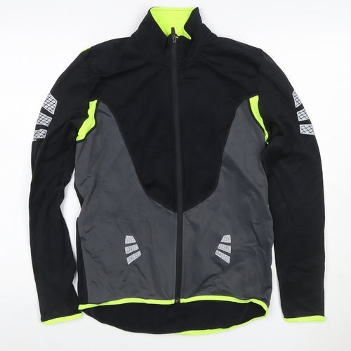 Crane Men’s Black Grey L Cycling Pro Reflective Softshell Jacket