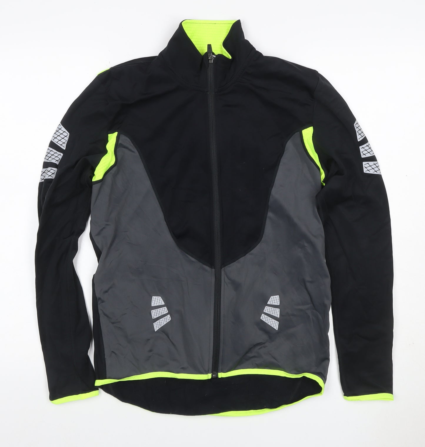 Crane Men’s Black Grey L Cycling Pro Reflective Softshell Jacket