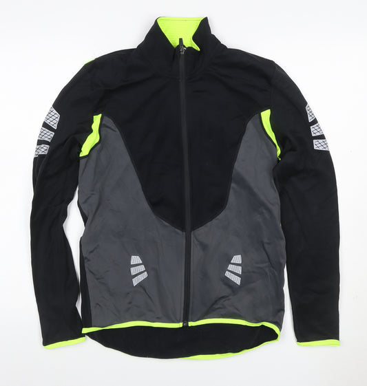 Crane Men’s Black Grey L Cycling Pro Reflective Softshell Jacket