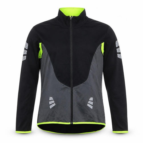 Crane Men’s Black Grey L Cycling Pro Reflective Softshell Jacket