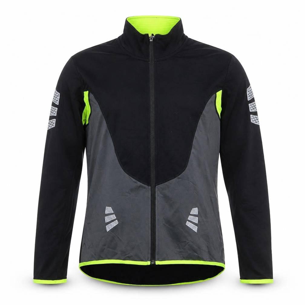 Crane Men’s Black Grey L Cycling Pro Reflective Softshell Jacket