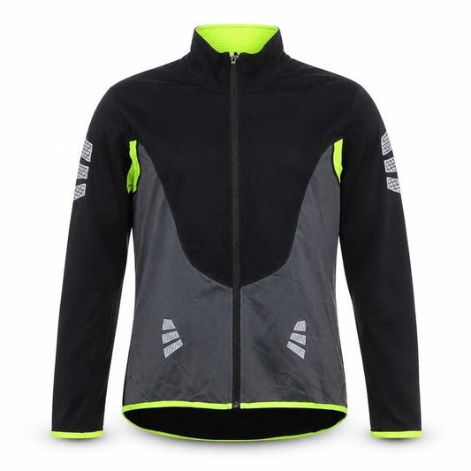 Crane Men’s Black Grey L Cycling Pro Reflective Softshell Jacket