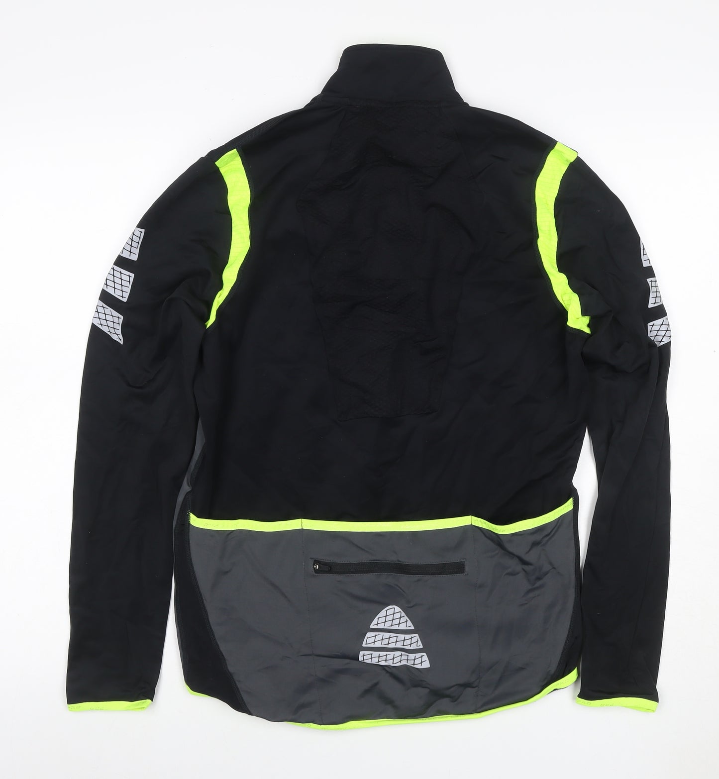 Crane Men’s Black Grey L Cycling Pro Reflective Softshell Jacket