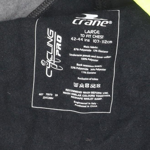 Crane Men’s Black Grey L Cycling Pro Reflective Softshell Jacket