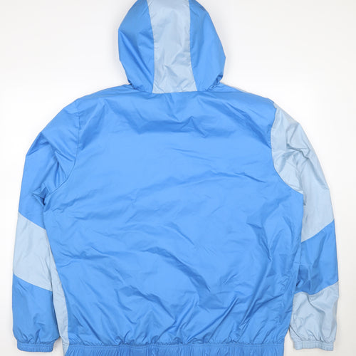 Puma Men's Blue XL Manchester City Hooded Windbreaker Football Jacket