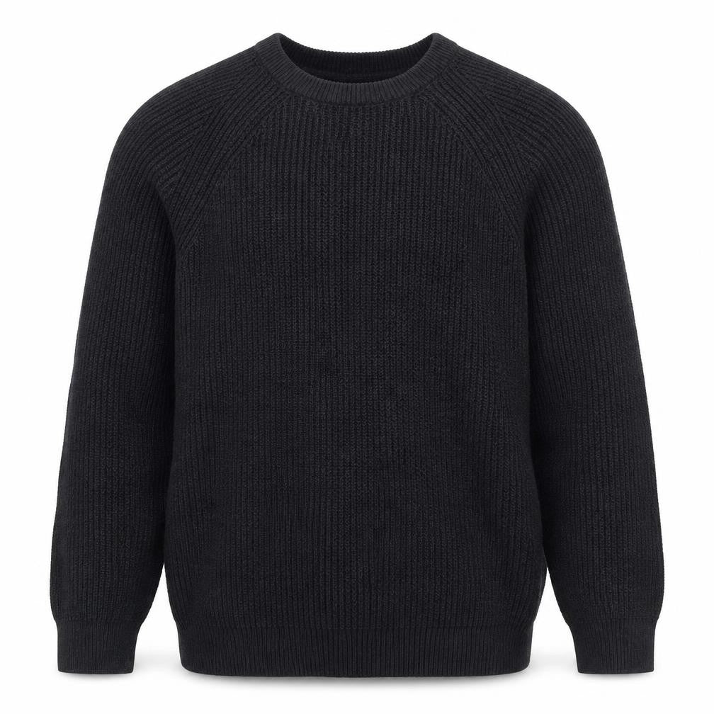 Paul Costelloe Men’s Black L Cable Knit Crew Neck Pullover Jumper