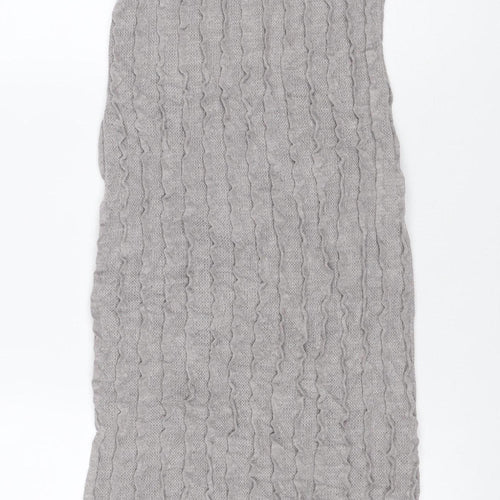 Zara Women Grey S Maxi Knit Striped Sleeveless Stretch Dress