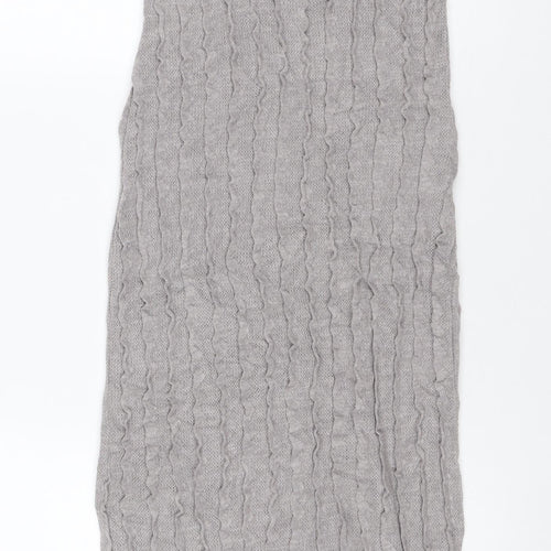 Zara Women Grey S Maxi Knit Striped Sleeveless Stretch Dress