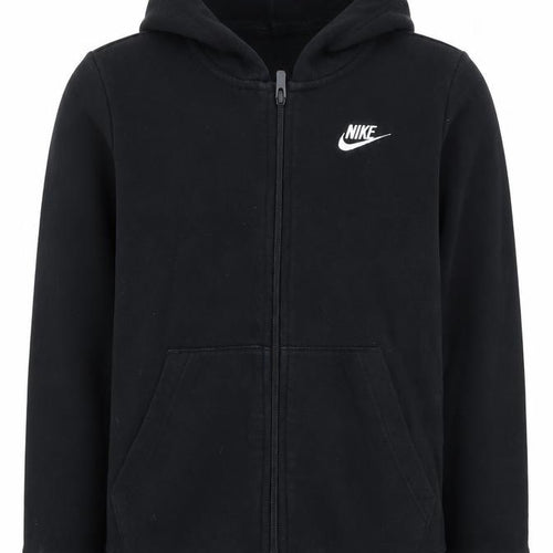 Nike Unisex Kids Black M 137-147cm Full Zip Logo Fleece Hoodie