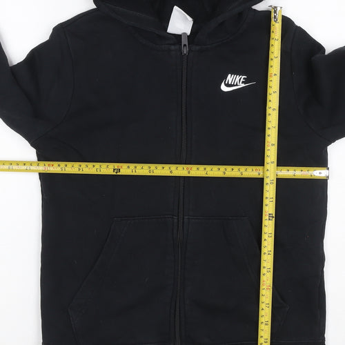 Nike Unisex Kids Black M 137-147cm Full Zip Logo Fleece Hoodie
