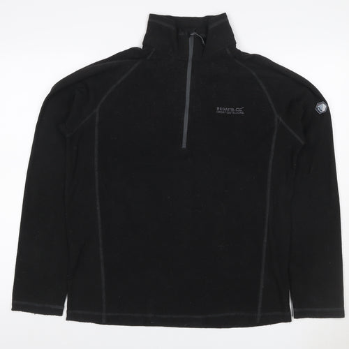 Regatta Men’s Black L 1/4 Zip Fleece Sweatshirt Outdoor