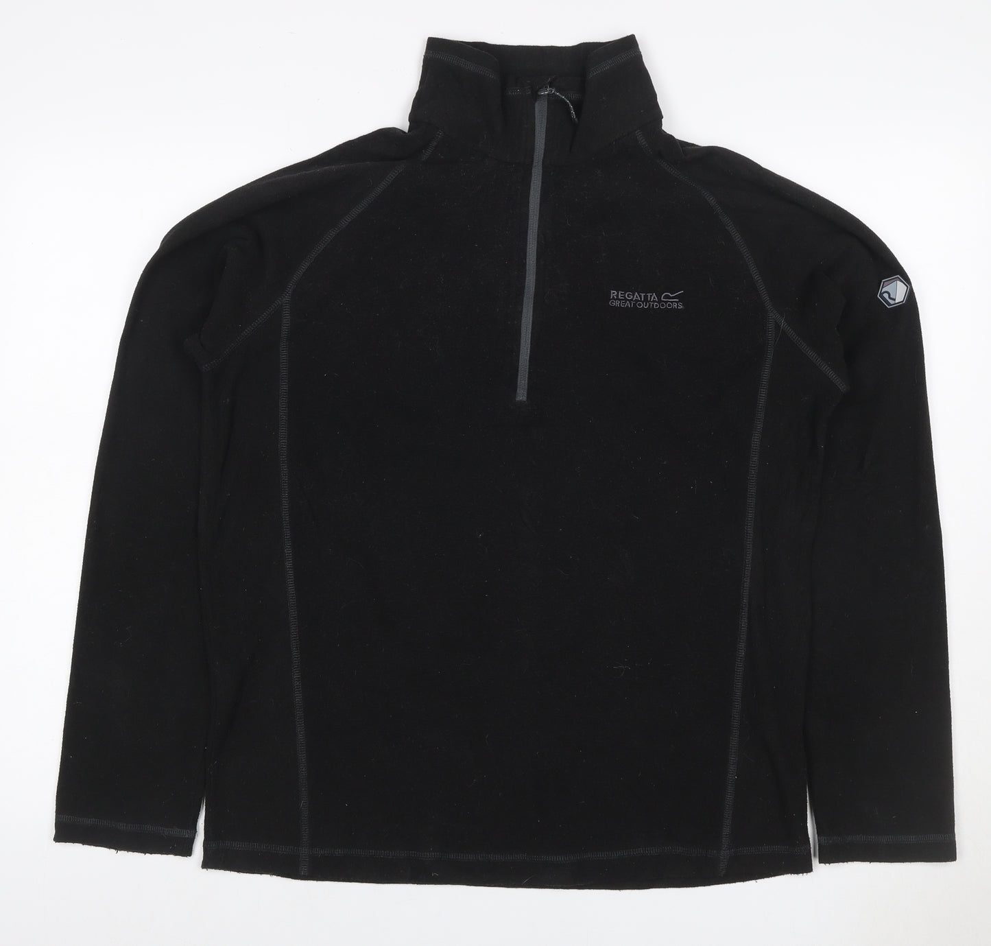 Regatta Men’s Black L 1/4 Zip Fleece Sweatshirt Outdoor
