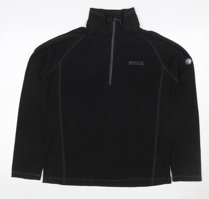 Regatta Men’s Black L 1/4 Zip Fleece Sweatshirt Outdoor