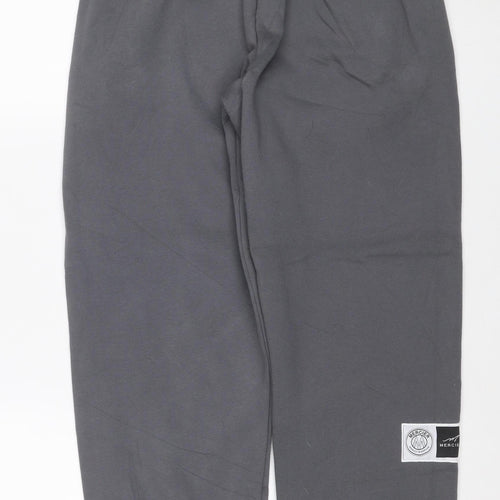 Mercier Men’s Grey S Jogger Sweatpants Cotton Blend Zip Pockets